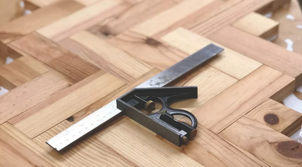 Herringbone wooden flooring