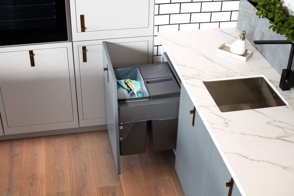 integrated waste bins