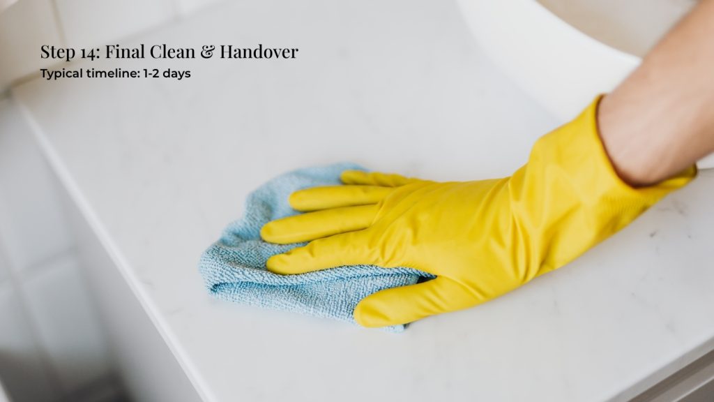 Clean up new kitchen