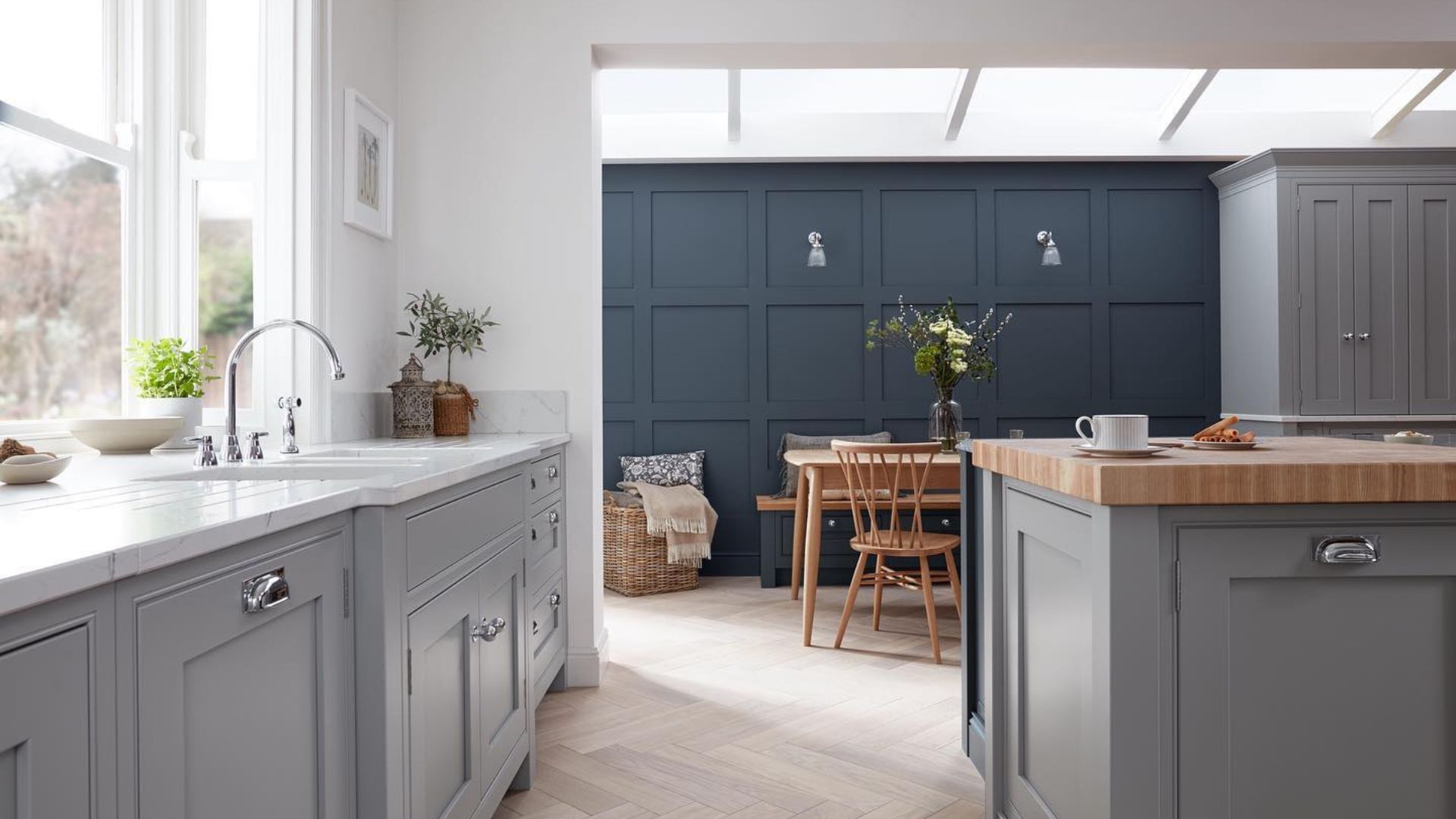 Flat Panel Door Style German Kitchen