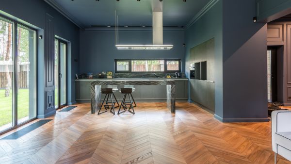 German Style Kitchen with Frameless Cabinets