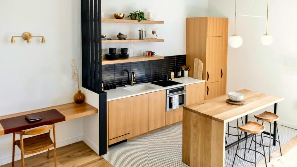 German Style Kitchen with Frameless Cabinets